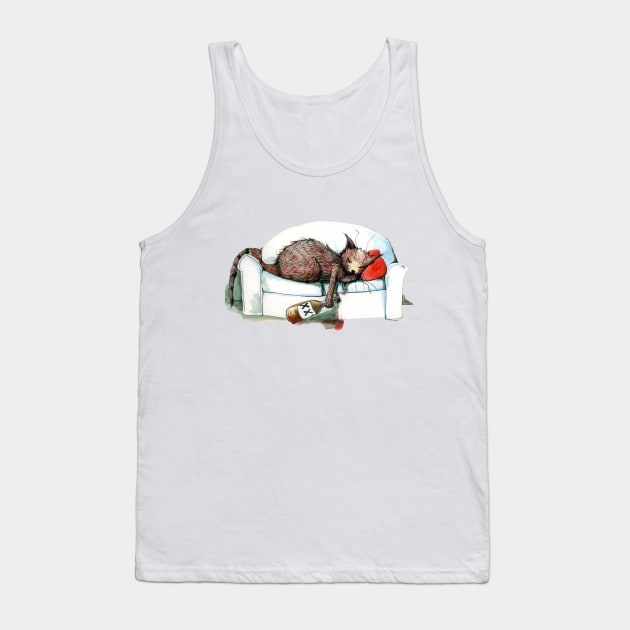 Cat nip nap Tank Top by sonofsamorr